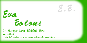 eva boloni business card